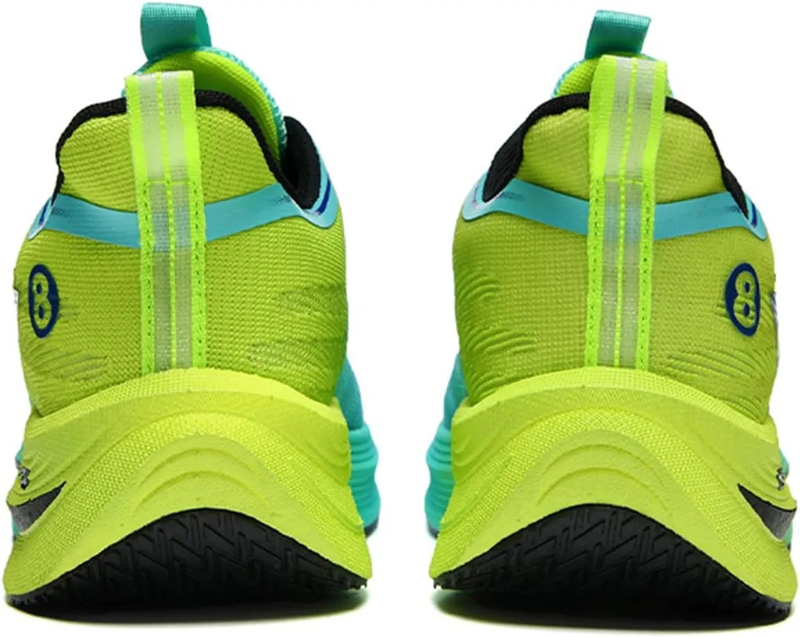 Men's Running Shoes Breathable Anti-Slip Thick Carbon Board Soft Outsole Lightweight Sports Athletic Tatting Fly-Woven Mesh Fashionable Cushioned Sneakers