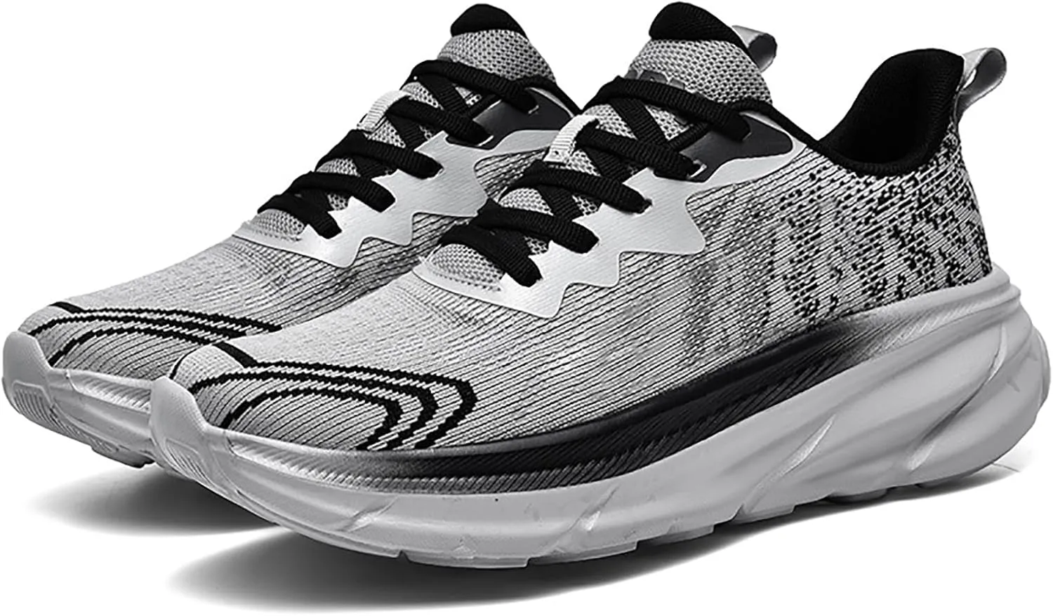 Men's Running Sneakers Shoes Comfortable Platform Cushioned Mens Road Running Shoes Ultra Light Breathable 2025 Casual Walking Tennis Jogging Athletic Trainers