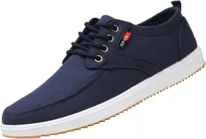 Men's Skate Shoes with Comfortable Sole Lace up Walking Shoes for Men Casual Low Top Boots for Male Daily Work Non Slip Flat Footwear