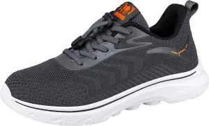 Men's Slip on Walking Shoes Tennis Cushion Running Sneakers with Adjustable Lace Lightweight Breathable Mesh Casual Thick Sole Comfort Work Gym Trainers Sneakers for Men Outdoor Workout