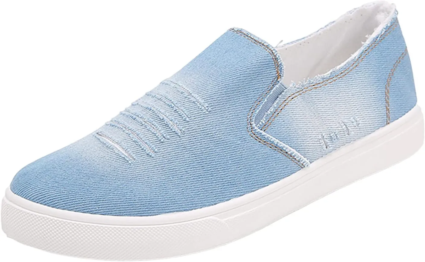 Men's Slip Shoes Men's New Spring and Fisherman's Shoes Canvas Thick Soled Denim Slip On