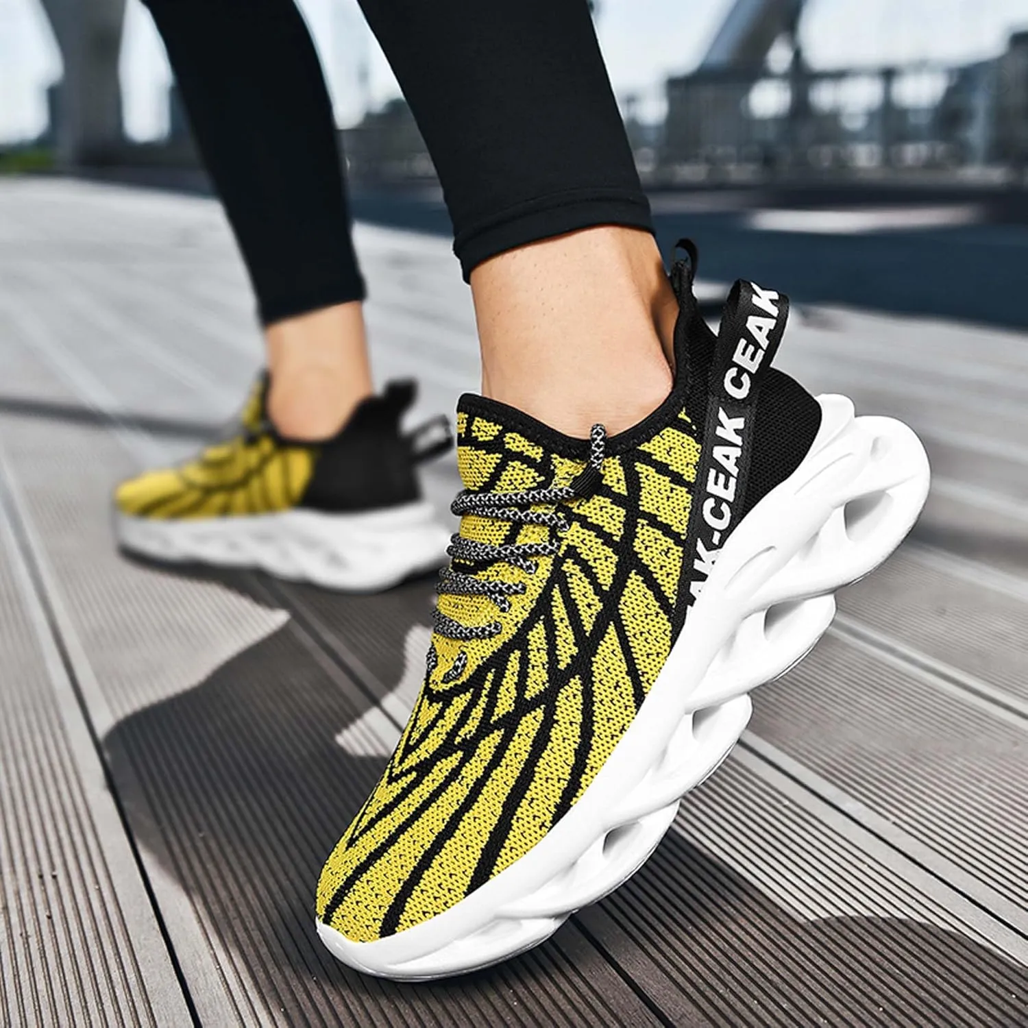 Men's Sports Running Shoes - Breathable Mesh - Fashion Sneakers - Men's Plus Size Basketball Shoes Non-slip Cushioned Walking Shoes - Fitness Tennis Work Shoes