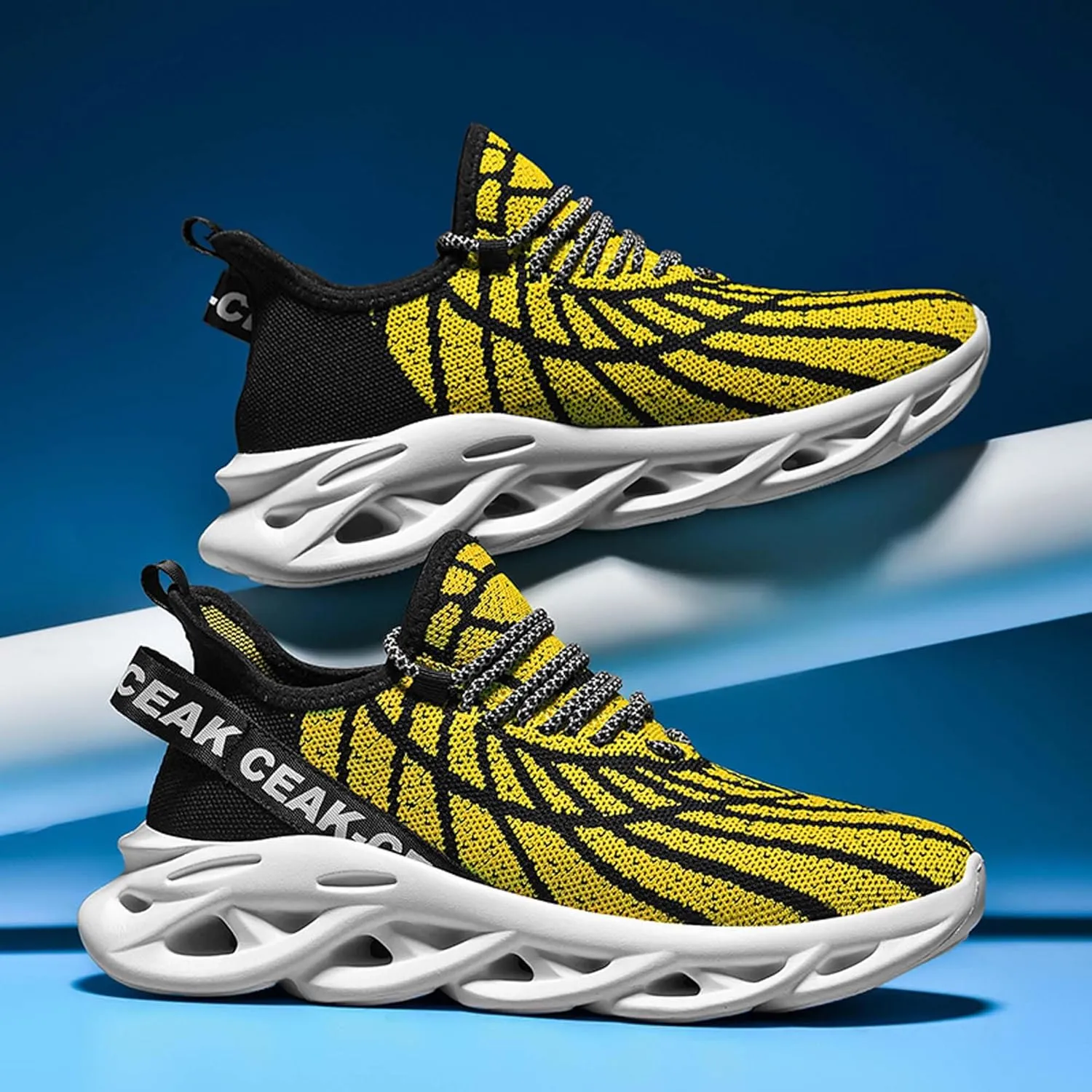 Men's Sports Running Shoes - Breathable Mesh - Fashion Sneakers - Men's Plus Size Basketball Shoes Non-slip Cushioned Walking Shoes - Fitness Tennis Work Shoes