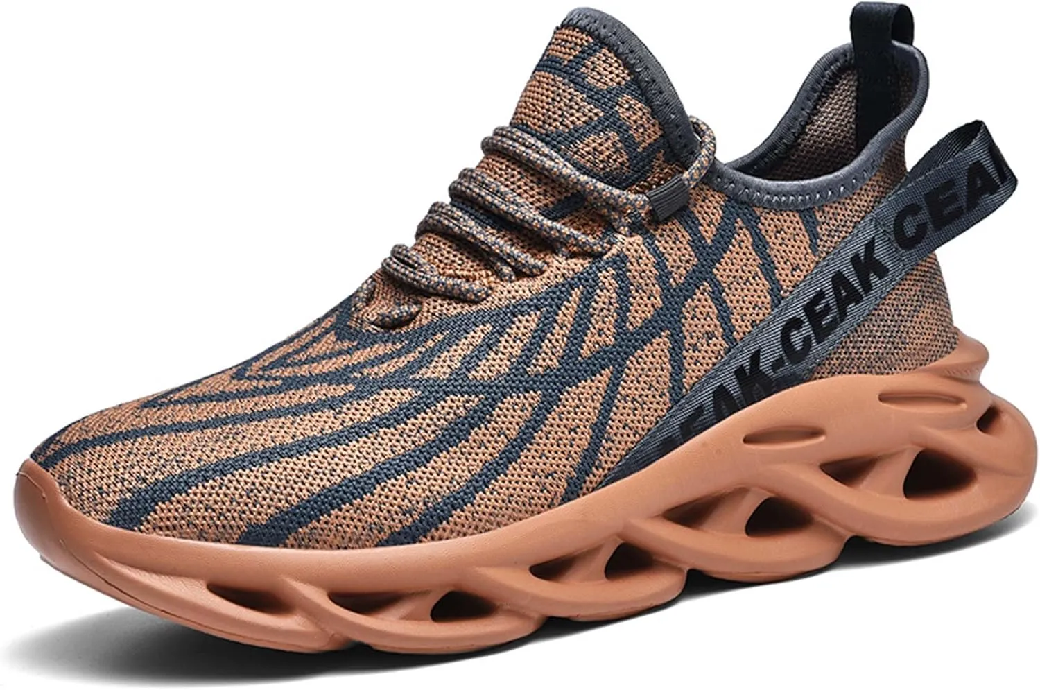 Men's Sports Running Shoes - Breathable Mesh - Fashion Sneakers - Men's Plus Size Basketball Shoes Non-slip Cushioned Walking Shoes - Fitness Tennis Work Shoes
