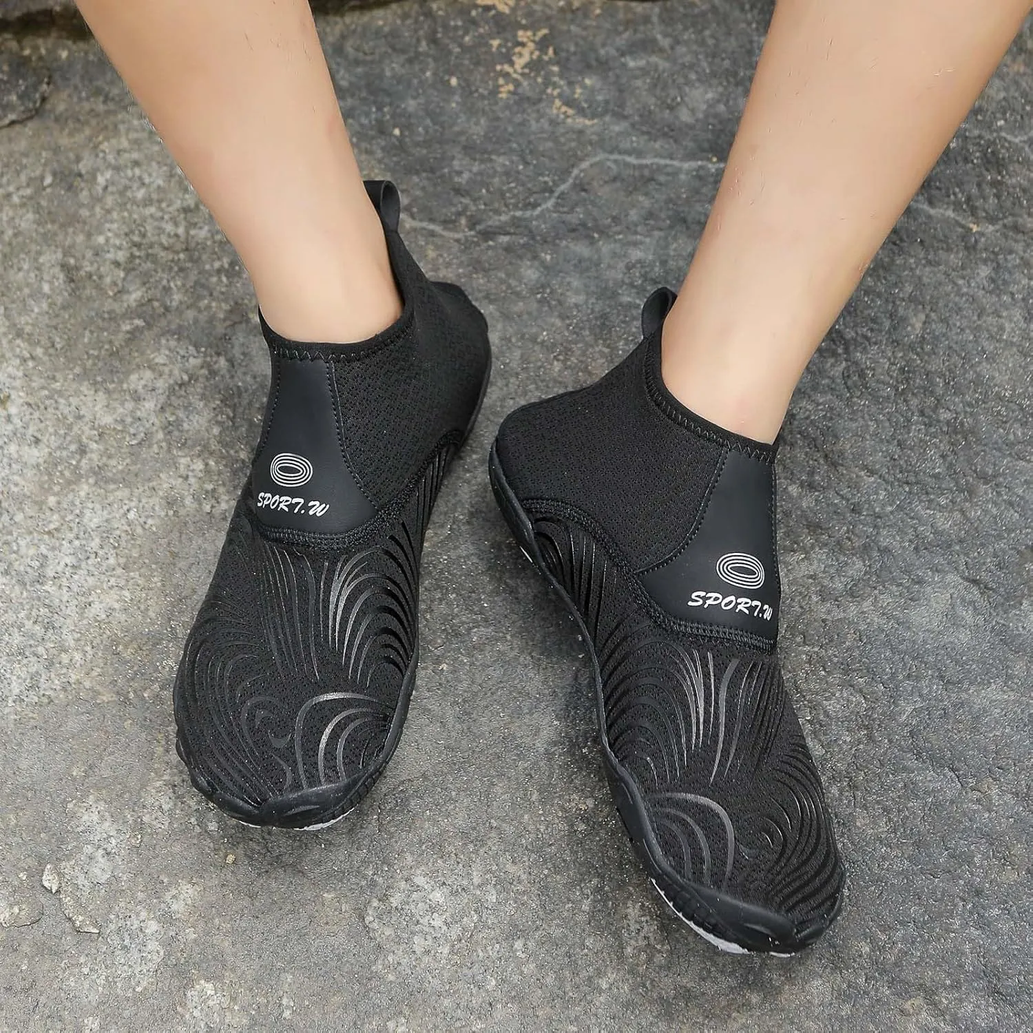 Men's Stretch Shoes Water Socks Beach Shoes Swim Surf Yoga Exercise Elastic Slip On Barefoot