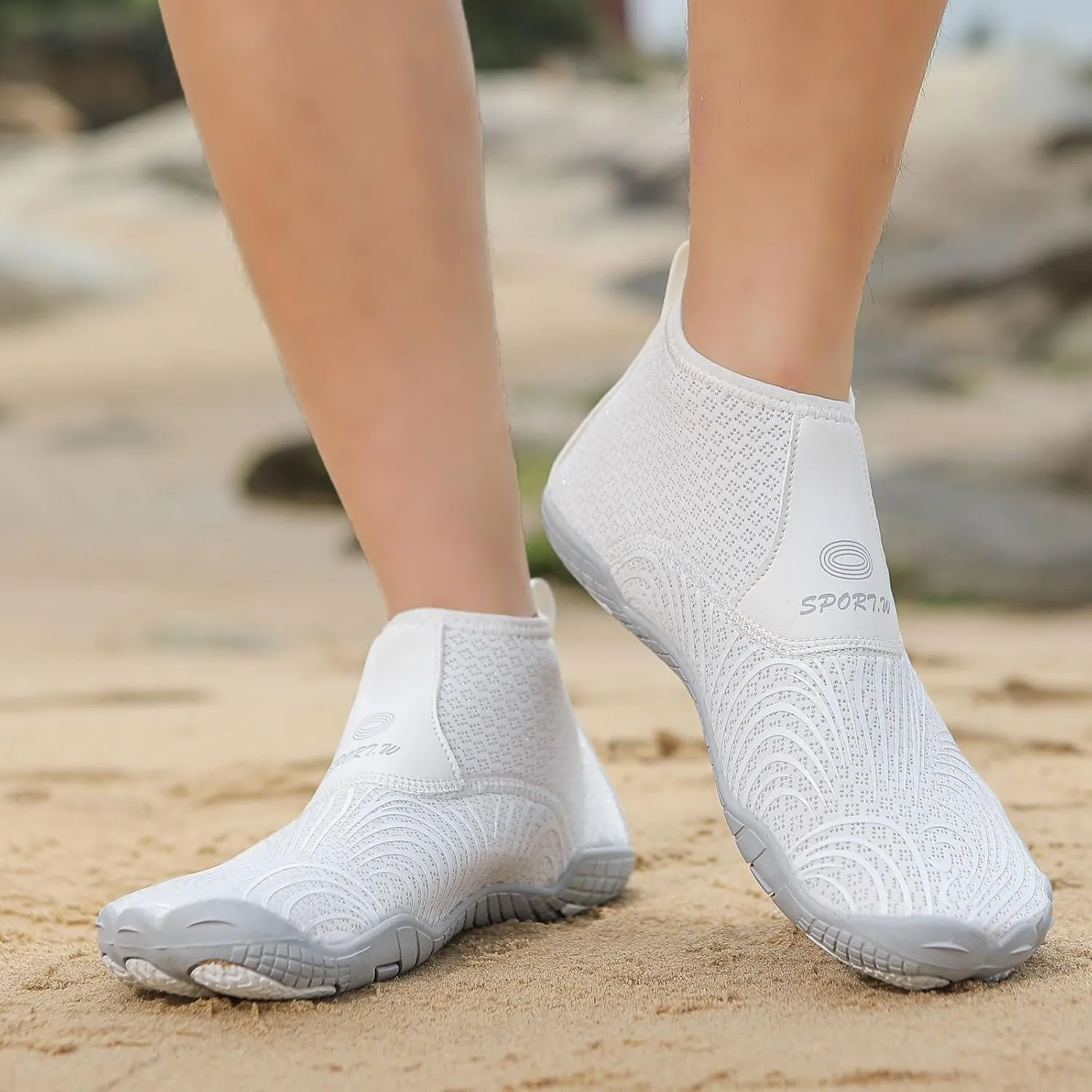 Men's Stretch Shoes Water Socks Beach Shoes Swim Surf Yoga Exercise Elastic Slip On Barefoot