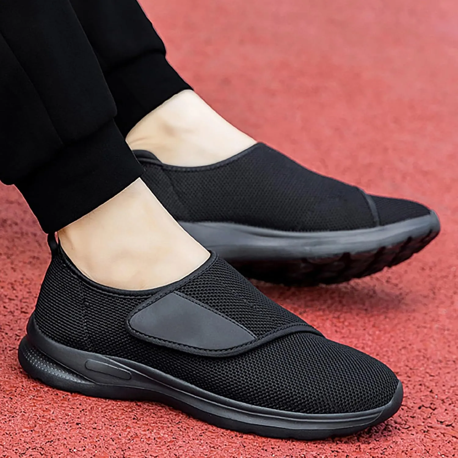 Men's Stylish Lightweight Sneakers Lightweight Breathable Slip on Running Shoe Convenient Elderly Slip on Shoes