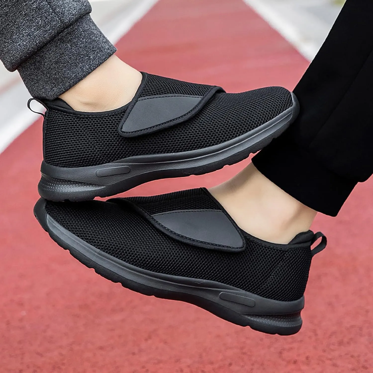 Men's Stylish Lightweight Sneakers Lightweight Breathable Slip on Running Shoe Convenient Elderly Slip on Shoes