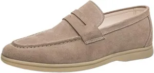 Mens Suede Leather Casual Slip-On Loafer Shoe Mens Loafers Dress Shoes Slip On Driving Shoes Smoking Sllipper