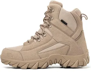 Men's Tactical Boots Lightweight Work Boots for Durable Suede Leather Military Breathable Jungle Desert Combat Boots