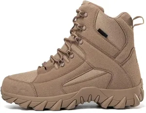 Men's Tactical Boots Lightweight Work Boots for Durable Suede Leather Military Breathable Jungle Desert Combat Boots