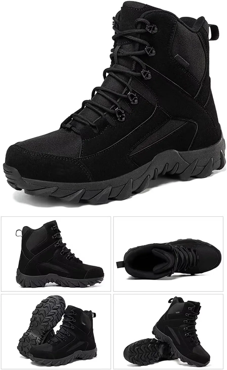 Men's Tactical Boots Lightweight Work Boots for Durable Suede Leather Military Breathable Jungle Desert Combat Boots