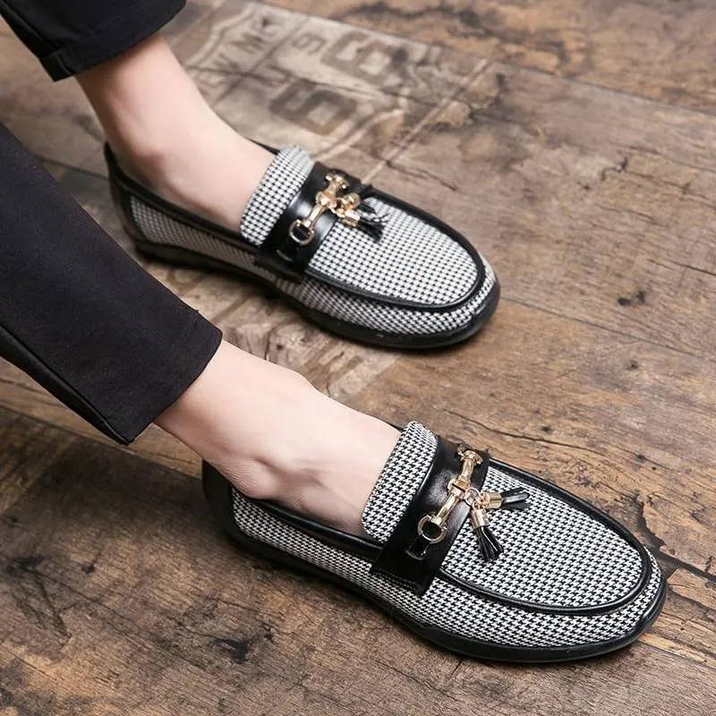 Men's Tassel Casual Loafers Slip On Leather Shoes Lightweight Driving Shoes Moccasins Classic Loafer Flats Boat Shoes