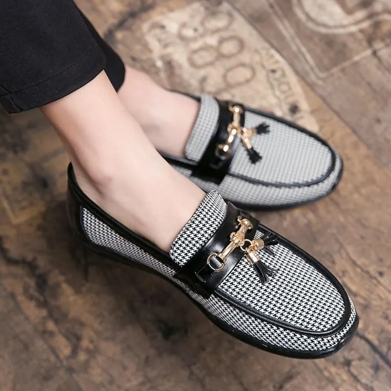 Men's Tassel Casual Loafers Slip On Leather Shoes Lightweight Driving Shoes Moccasins Classic Loafer Flats Boat Shoes