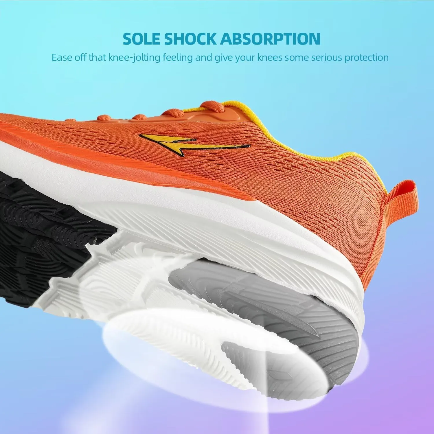 Men's Wide Toe Box Shoes Cushioned Road Running Shoes Non Slip Mens Walking Sneakers for Wide Feet Comfortable Soft Sole Athletic Wide Width Shoes