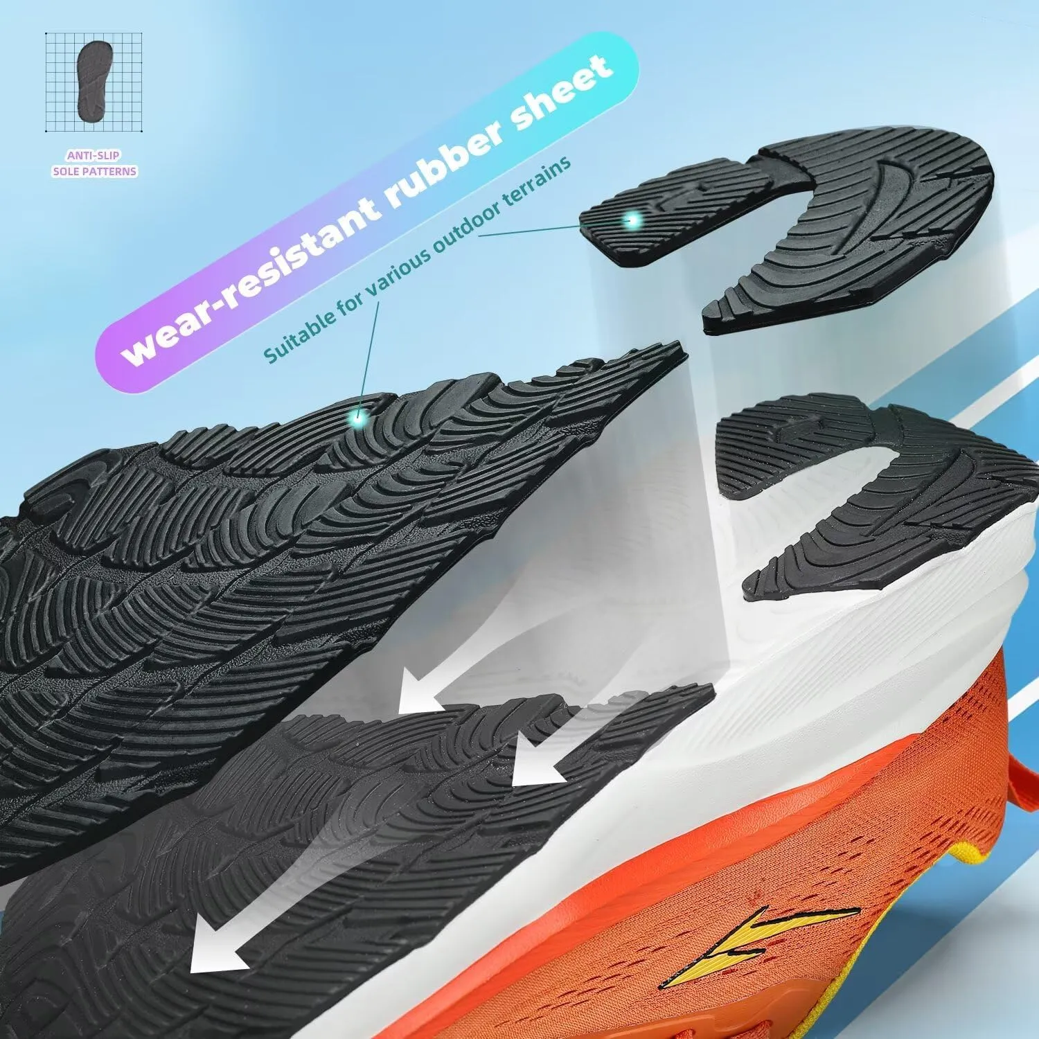 Men's Wide Toe Box Shoes Cushioned Road Running Shoes Non Slip Mens Walking Sneakers for Wide Feet Comfortable Soft Sole Athletic Wide Width Shoes