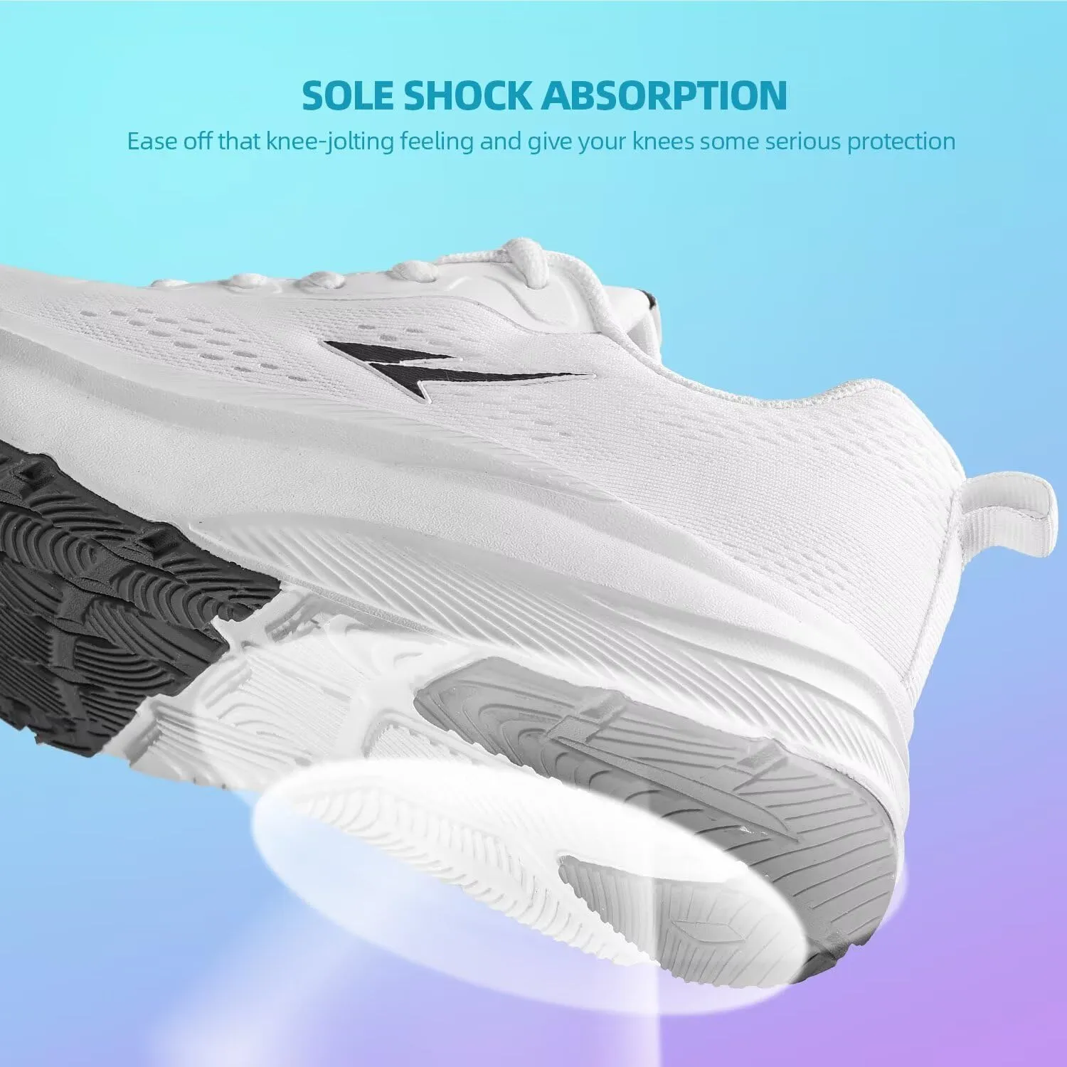 Men's Wide Toe Box Shoes Cushioned Road Running Shoes Non Slip Mens Walking Sneakers for Wide Feet Comfortable Soft Sole Athletic Wide Width Shoes