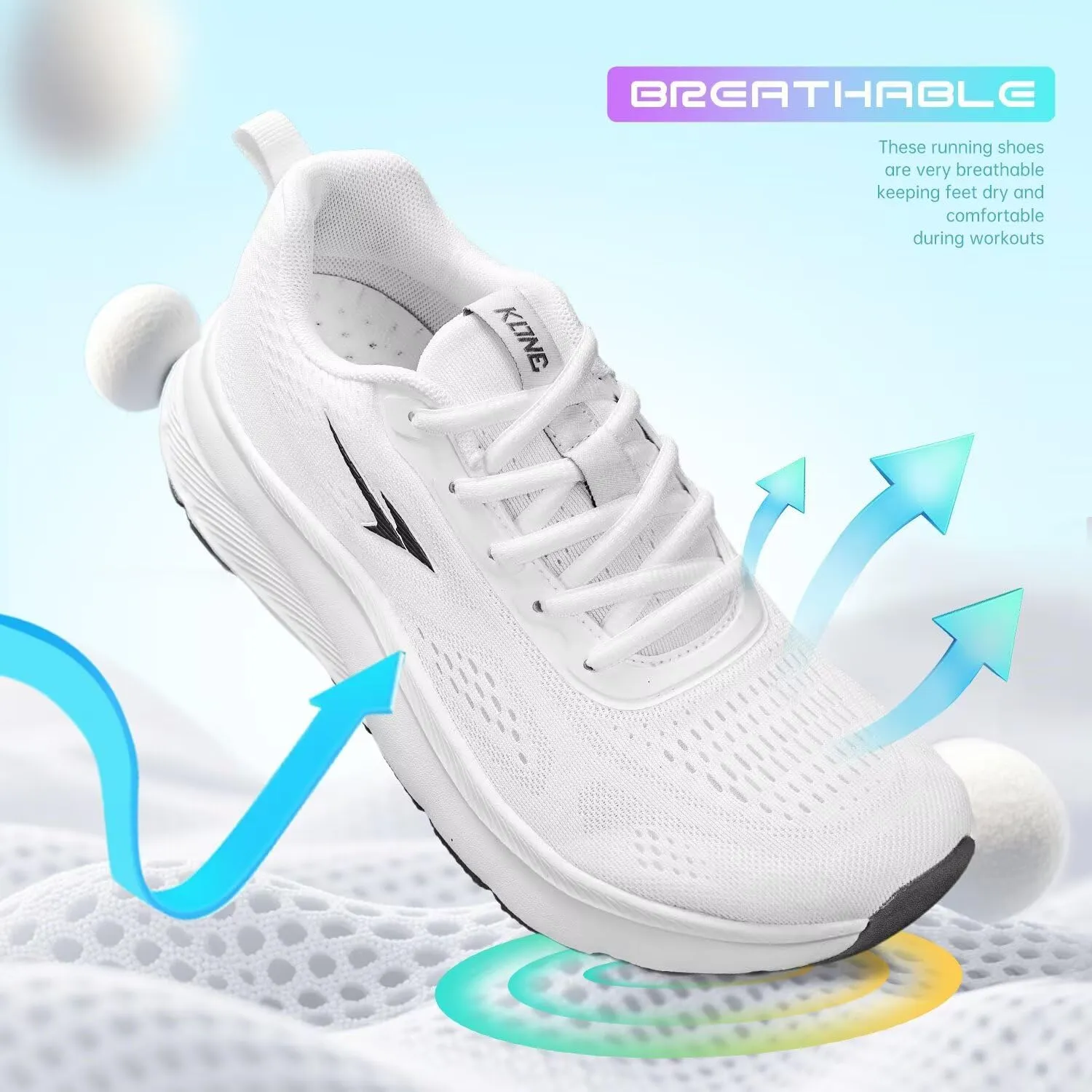 Men's Wide Toe Box Shoes Cushioned Road Running Shoes Non Slip Mens Walking Sneakers for Wide Feet Comfortable Soft Sole Athletic Wide Width Shoes