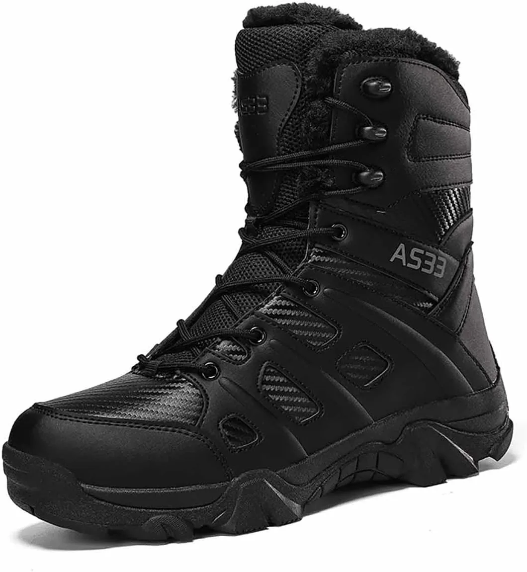 Men's Winter Waterproof Tactical Boots, Breathable Military Army Boots, Durable Combat Work Shoes, Lightweight Hiking Walking Boots, Durable Army Combat Boots