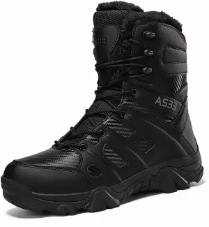 Men's Winter Waterproof Tactical Boots, Breathable Military Army Boots, Durable Combat Work Shoes, Lightweight Hiking Walking Boots, Durable Army Combat Boots