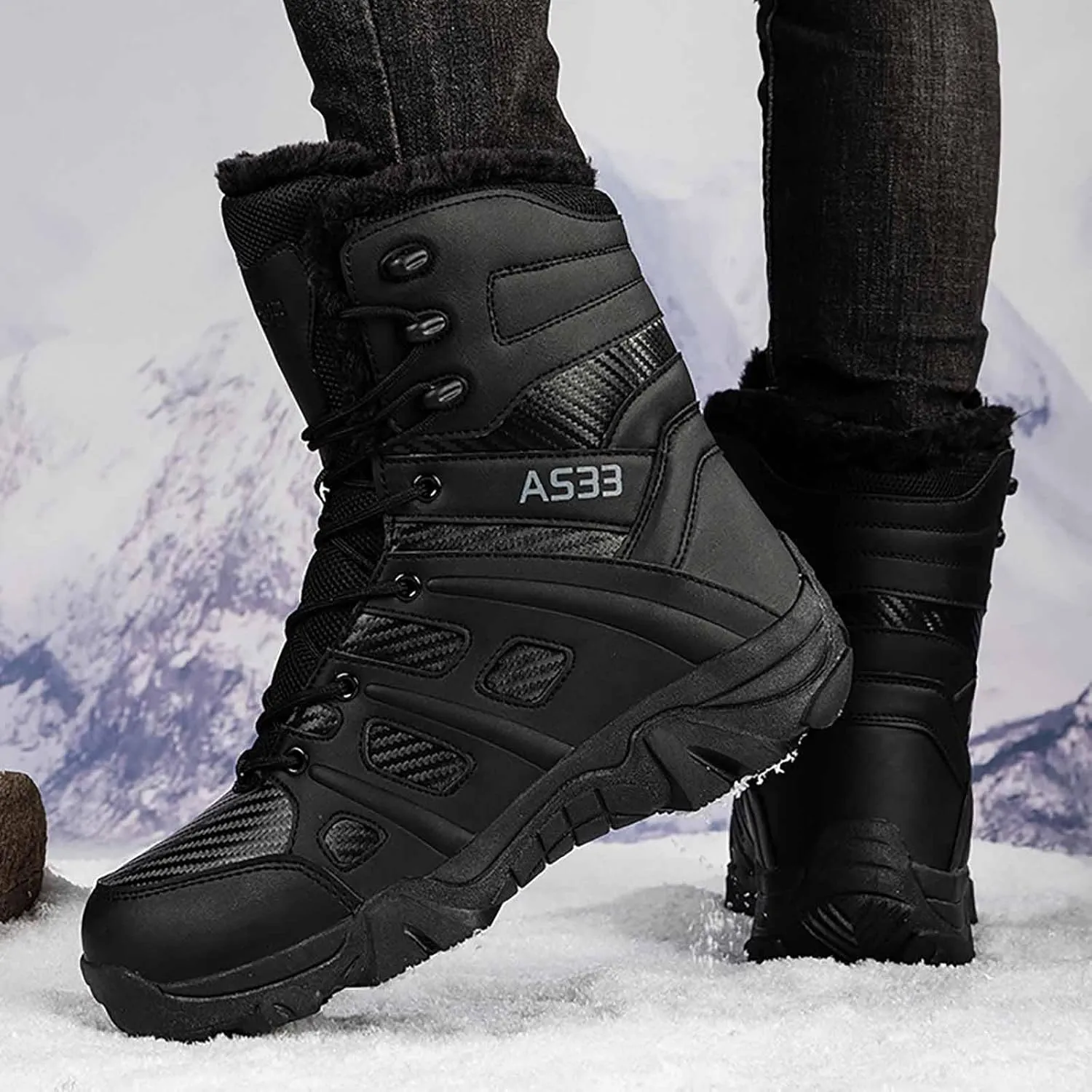 Men's Winter Waterproof Tactical Boots, Breathable Military Army Boots, Durable Combat Work Shoes, Lightweight Hiking Walking Boots, Durable Army Combat Boots