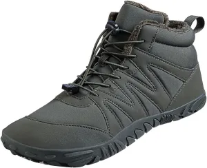 Mens Work Boots Slip On Hiking Sneakers Shoes with Fur Lined Working Shoes for Women Non-Slip Wide Outdoor Shoes Slip on Loafers Hike Grounded Footwear