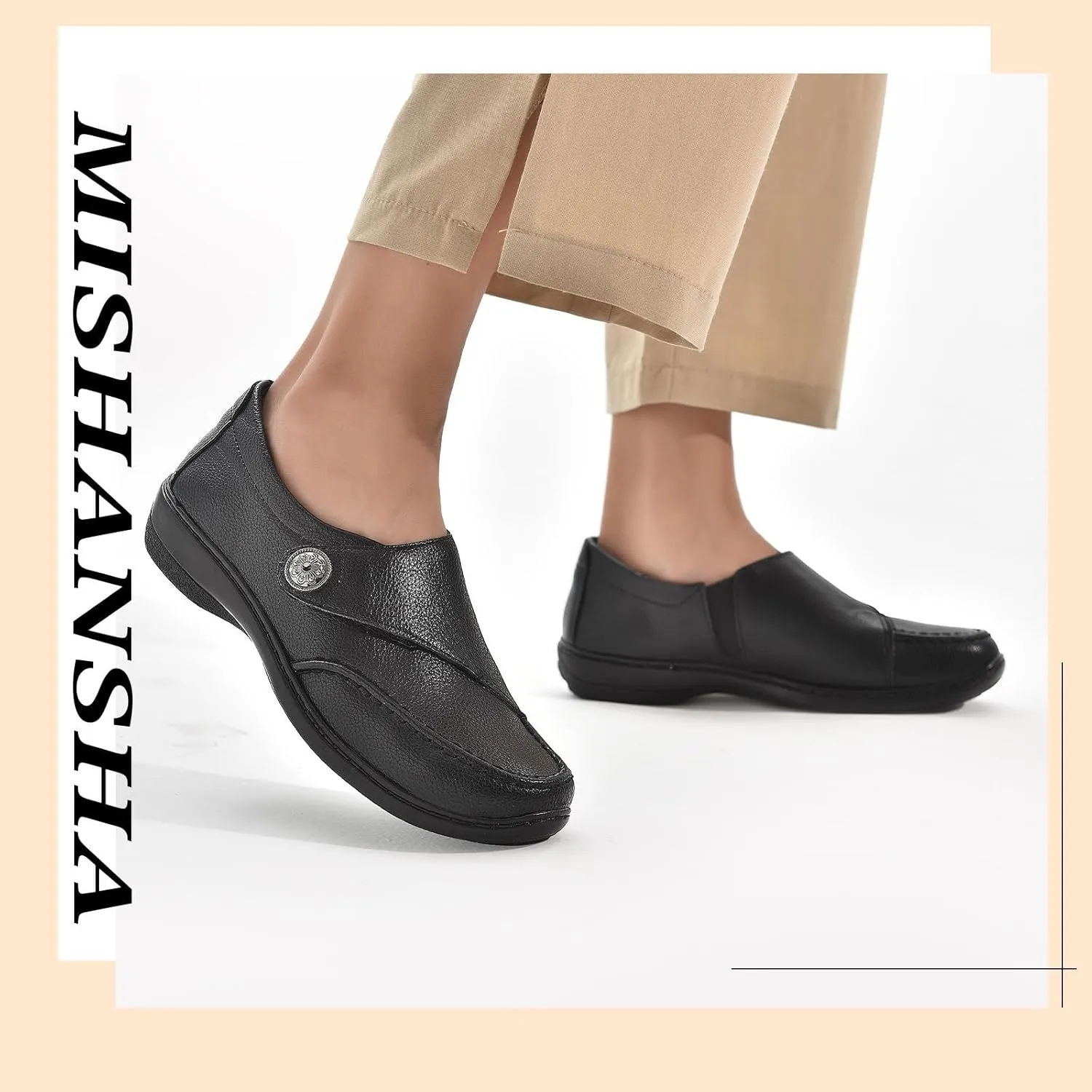 Mishansha Women's Closed Toe Slip-On Loafer
