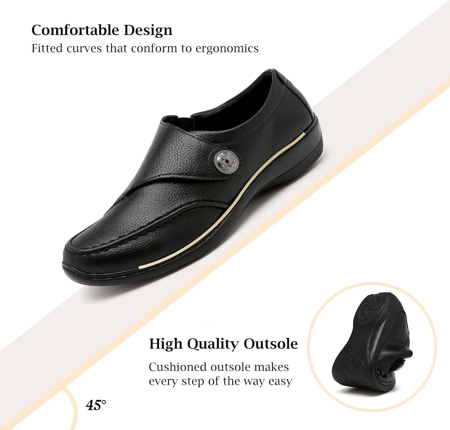 Mishansha Women's Closed Toe Slip-On Loafer