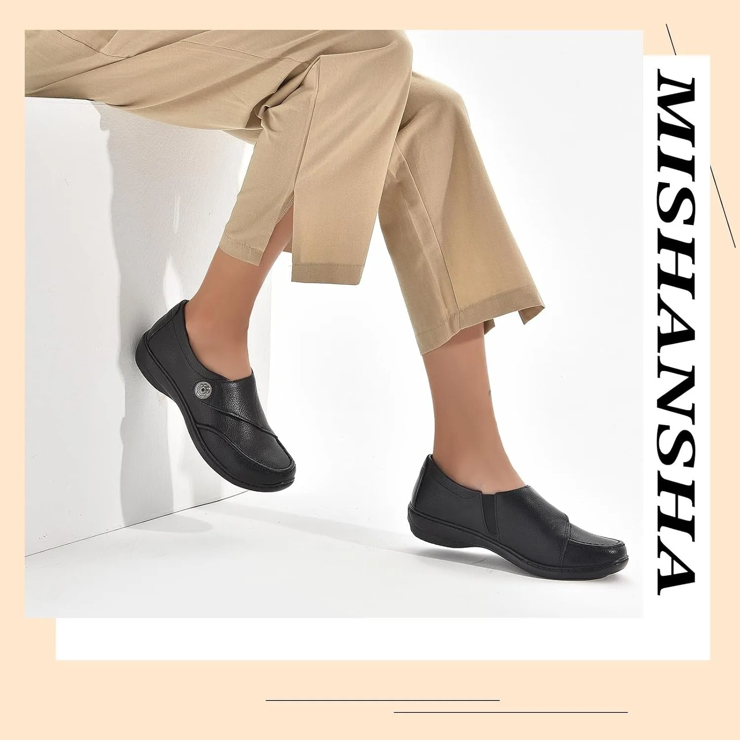 Mishansha Women's Closed Toe Slip-On Loafer