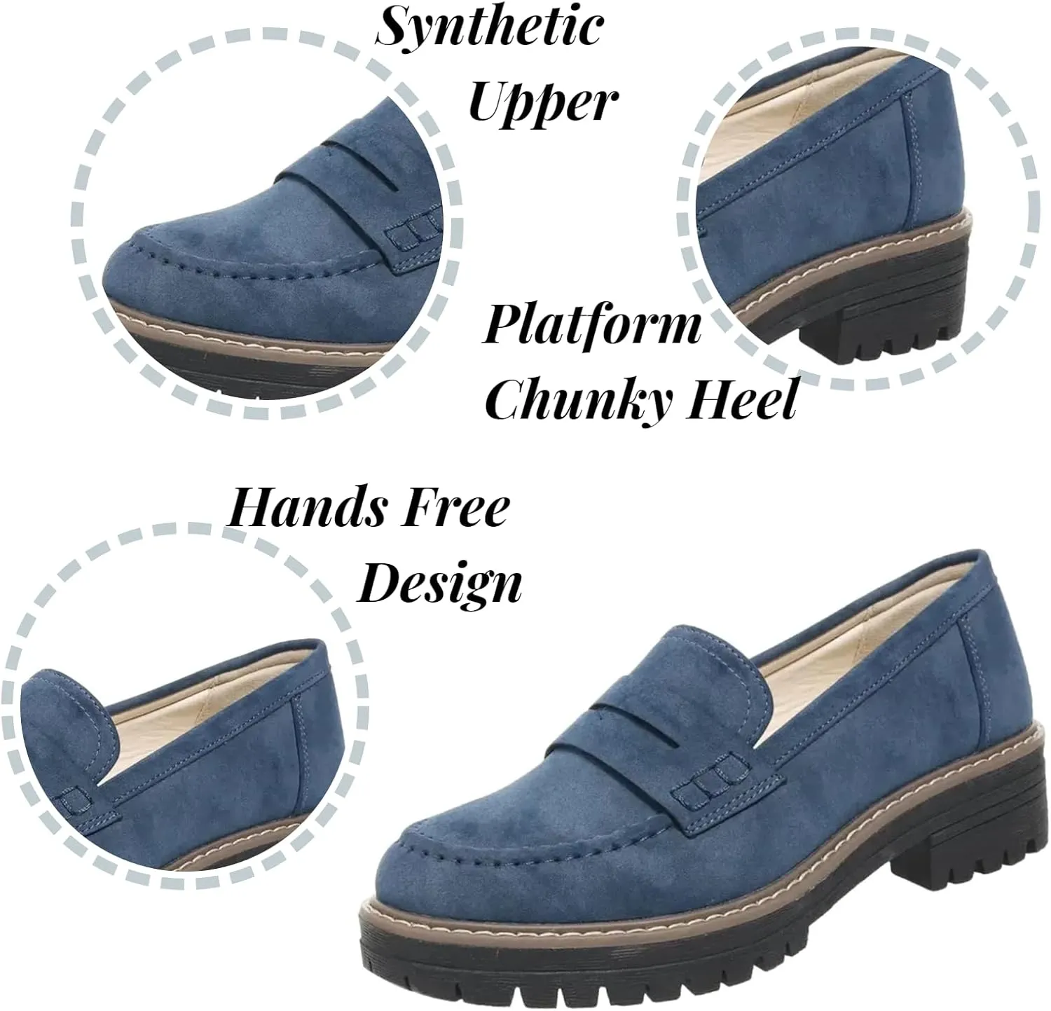 Orthoture Orthopedic Platform Loafers Orthoture-Orthopedic Sole Platform Wide Toe Slip-On Casual Shoes for Women