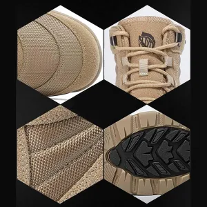 Outdoor Men's Tactical Military Combat Boots, Water Resistant Lightweight Hiking Boots Durable Suede Leather Military Work Boots Breathable Desert Boots