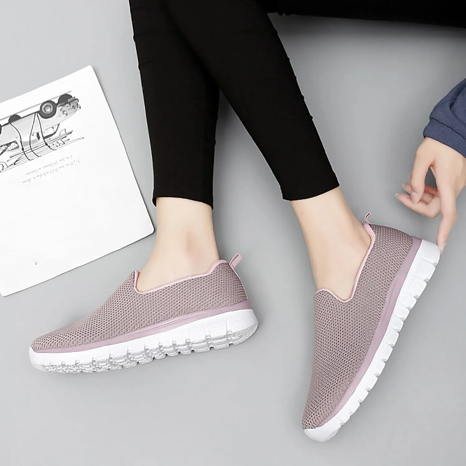 Platform Sneakers for Women 6 Wide Tenis De Mujer para Trabajo Antideslizante D Bota Womens Shoes Casual Fall Slip On Women's Sneakers Wide Width Zapatillas Ortopedicas Cerradas Y Anchas para Mujer