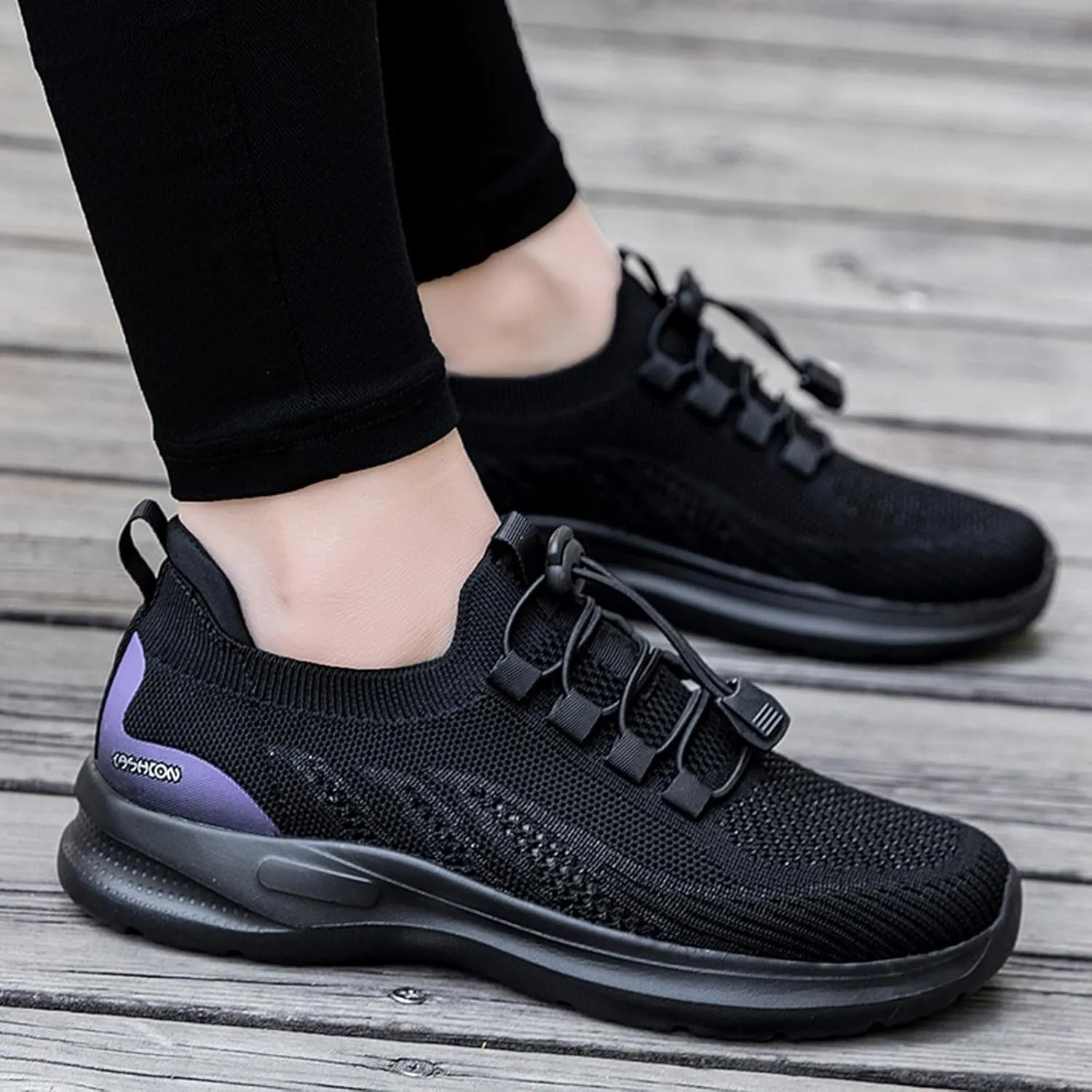 Platform Sneakers for Women Slip On Women's Slip On Shoes Size 6.5 Wide Black Non Slip Nurse Shoes for Women Womens Sneakers Black Sole Extra Wide Width Women's Diabetic Athletic Slip On Shoes