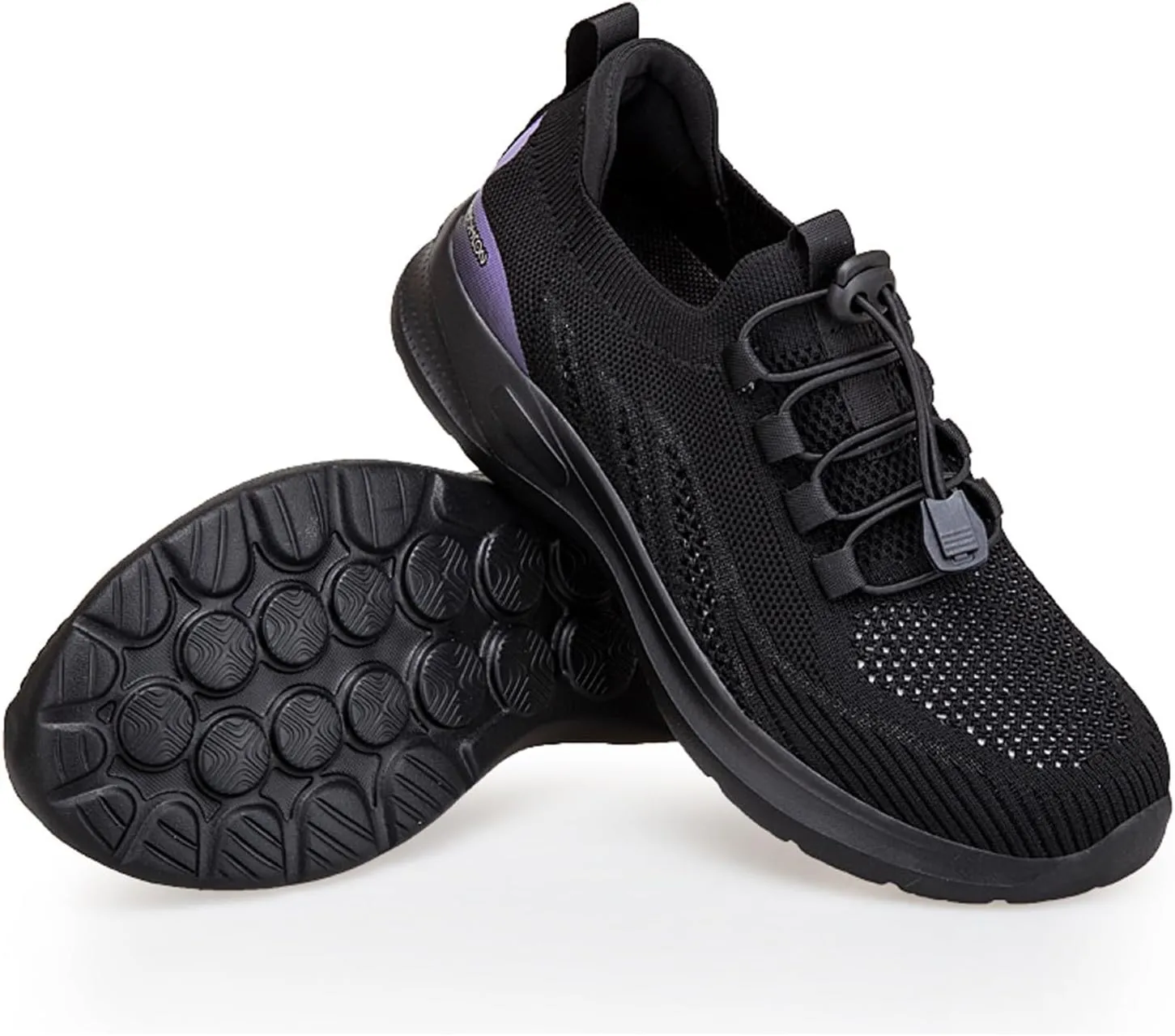 Platform Sneakers for Women Slip On Women's Slip On Shoes Size 6.5 Wide Black Non Slip Nurse Shoes for Women Womens Sneakers Black Sole Extra Wide Width Women's Diabetic Athletic Slip On Shoes