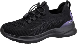Platform Sneakers for Women Slip On Women's Slip On Shoes Size 6.5 Wide Black Non Slip Nurse Shoes for Women Womens Sneakers Black Sole Extra Wide Width Women's Diabetic Athletic Slip On Shoes