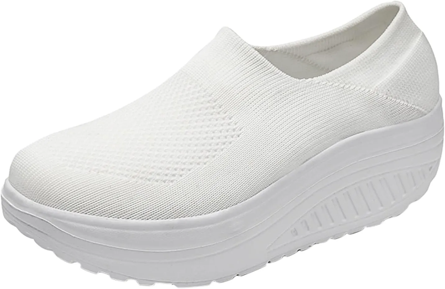 Platform Sneakers for Women Wide Toe All Black Tennis Shoes for Women Slip On Womens Fall Shoes 2023 Casual Wedge Sneakers for Women Dressy Sneakers Non Slip Work Shoes for Women