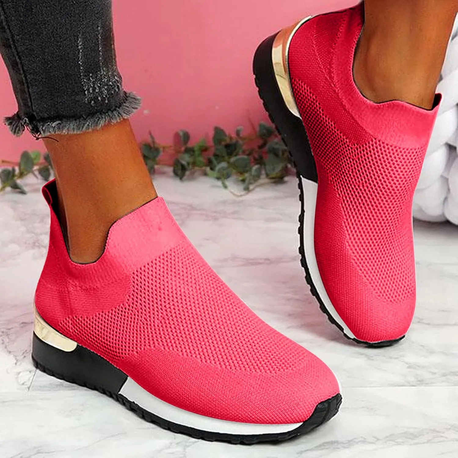 Platform Wedge Sneakers for Women 2023 Walking Shoes Women Wide Width Size 11 Brown Walking Shoes Women Comfort Fall Platform Sneakers for Women 2023 Black Non Slip Womens Shoes Work Wide 8.5