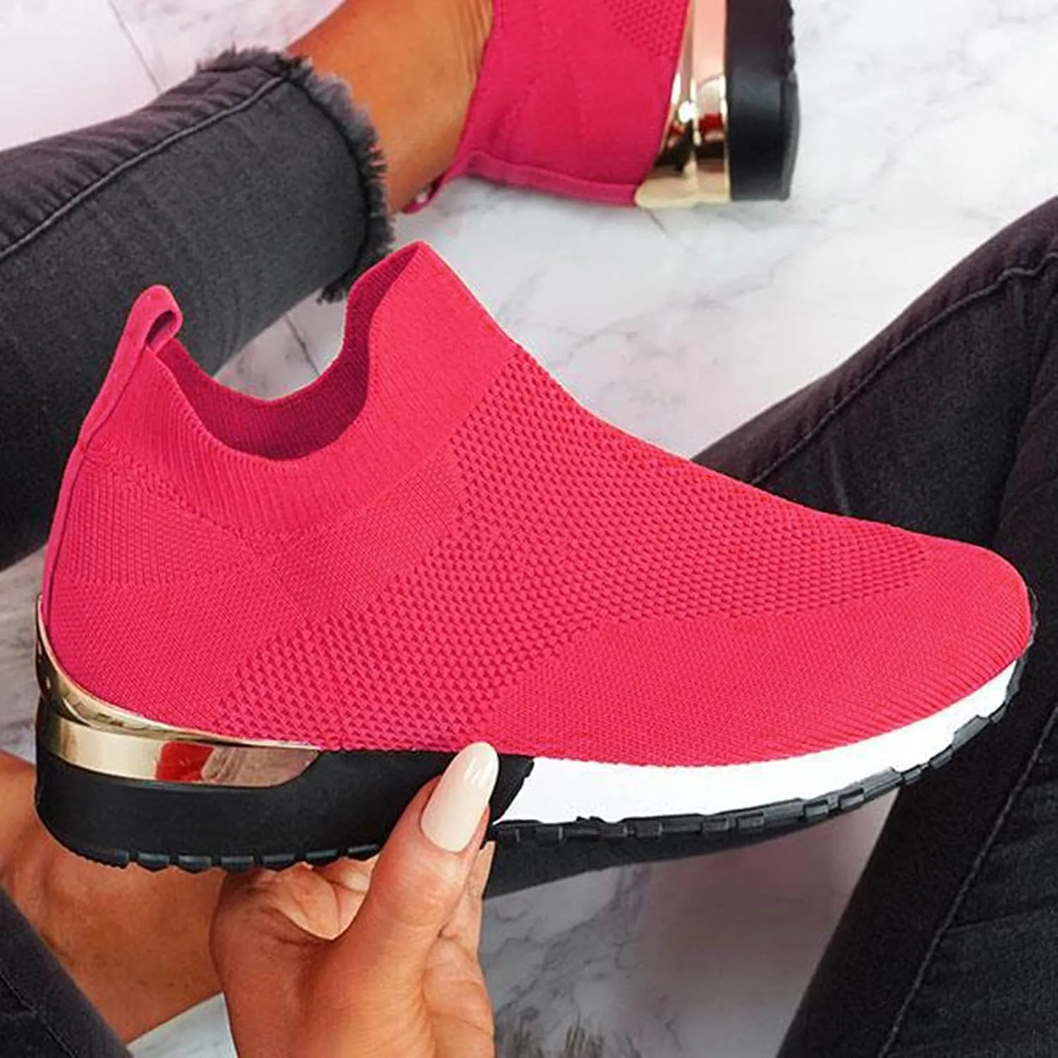 Platform Wedge Sneakers for Women 2023 Walking Shoes Women Wide Width Size 11 Brown Walking Shoes Women Comfort Fall Platform Sneakers for Women 2023 Black Non Slip Womens Shoes Work Wide 8.5