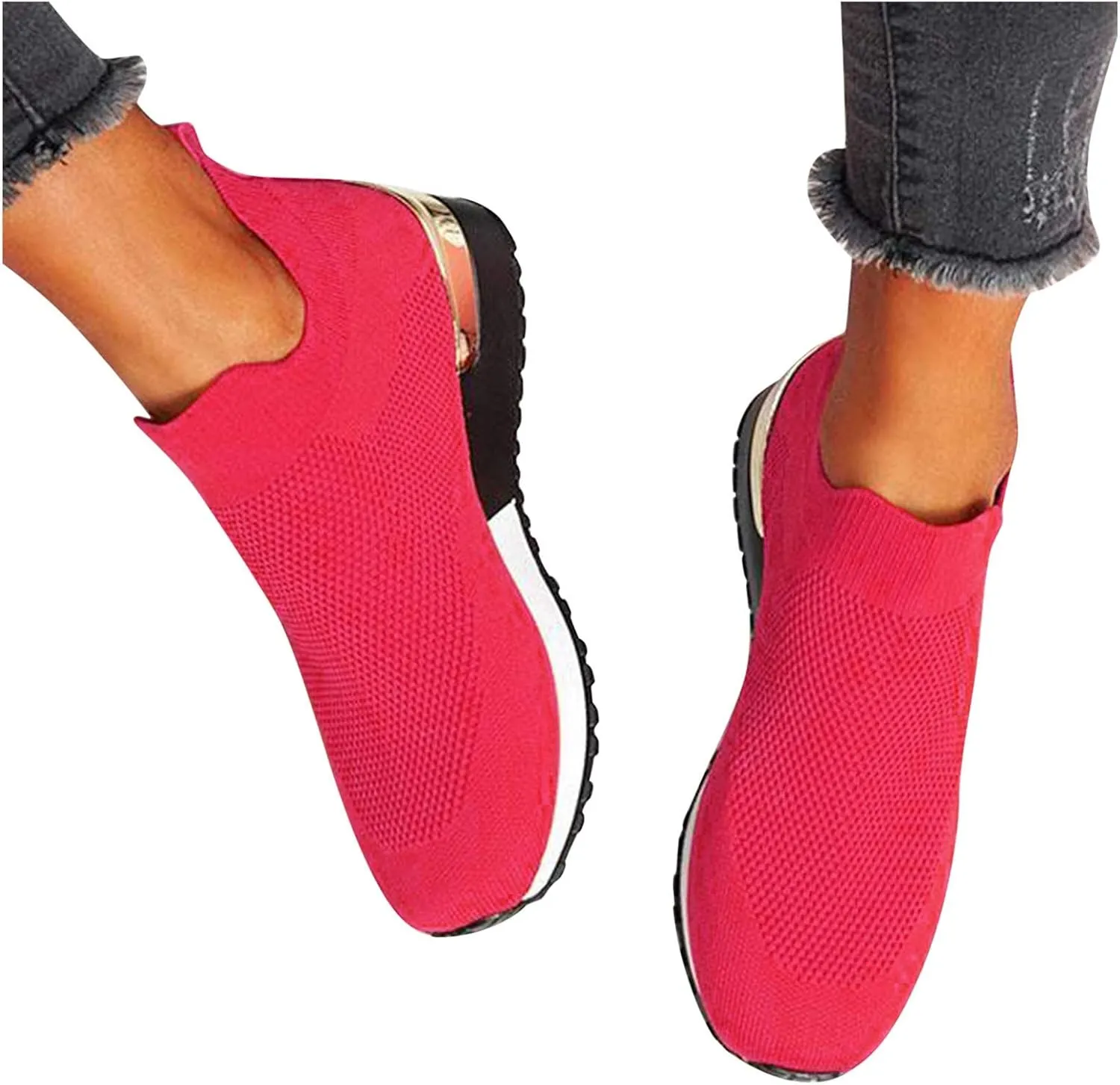 Platform Wedge Sneakers for Women 2023 Walking Shoes Women Wide Width Size 11 Brown Walking Shoes Women Comfort Fall Platform Sneakers for Women 2023 Black Non Slip Womens Shoes Work Wide 8.5