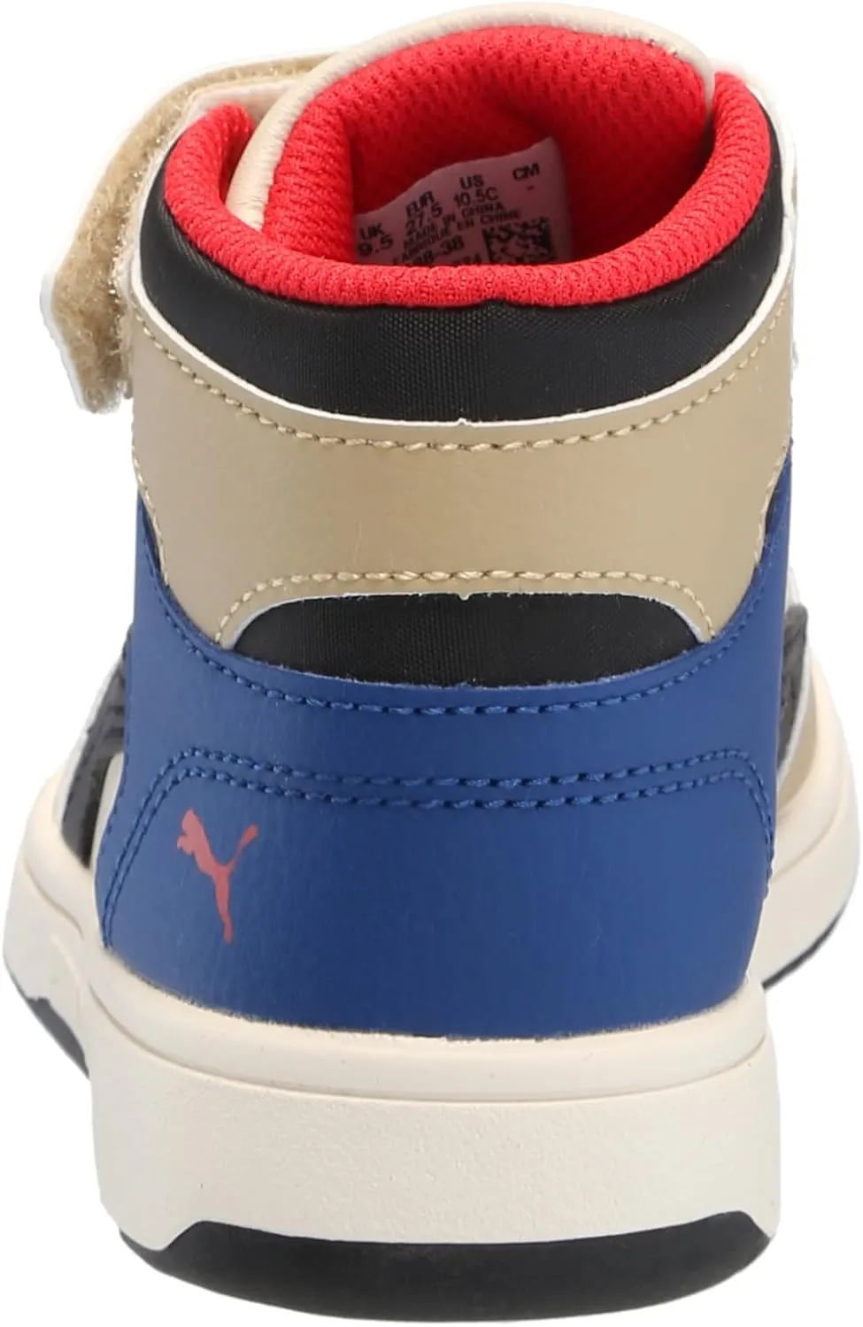 PUMA Kids' Rebound Layup Mid Hook and Loop Sneaker