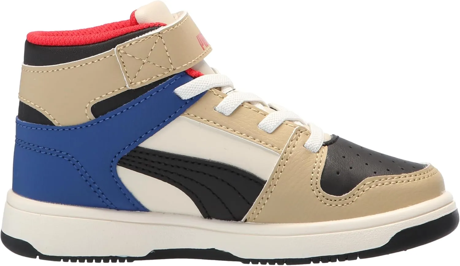PUMA Kids' Rebound Layup Mid Hook and Loop Sneaker