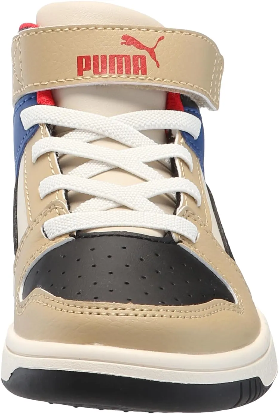 PUMA Kids' Rebound Layup Mid Hook and Loop Sneaker