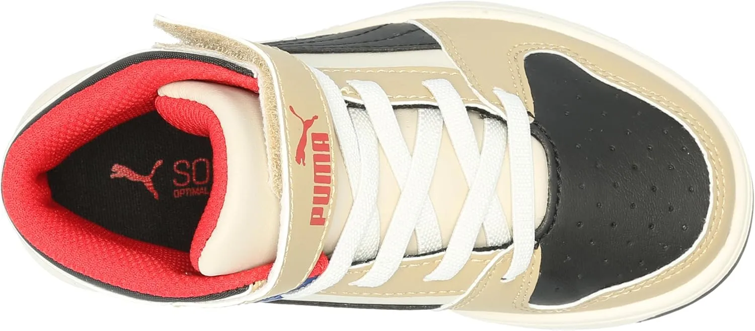 PUMA Kids' Rebound Layup Mid Hook and Loop Sneaker
