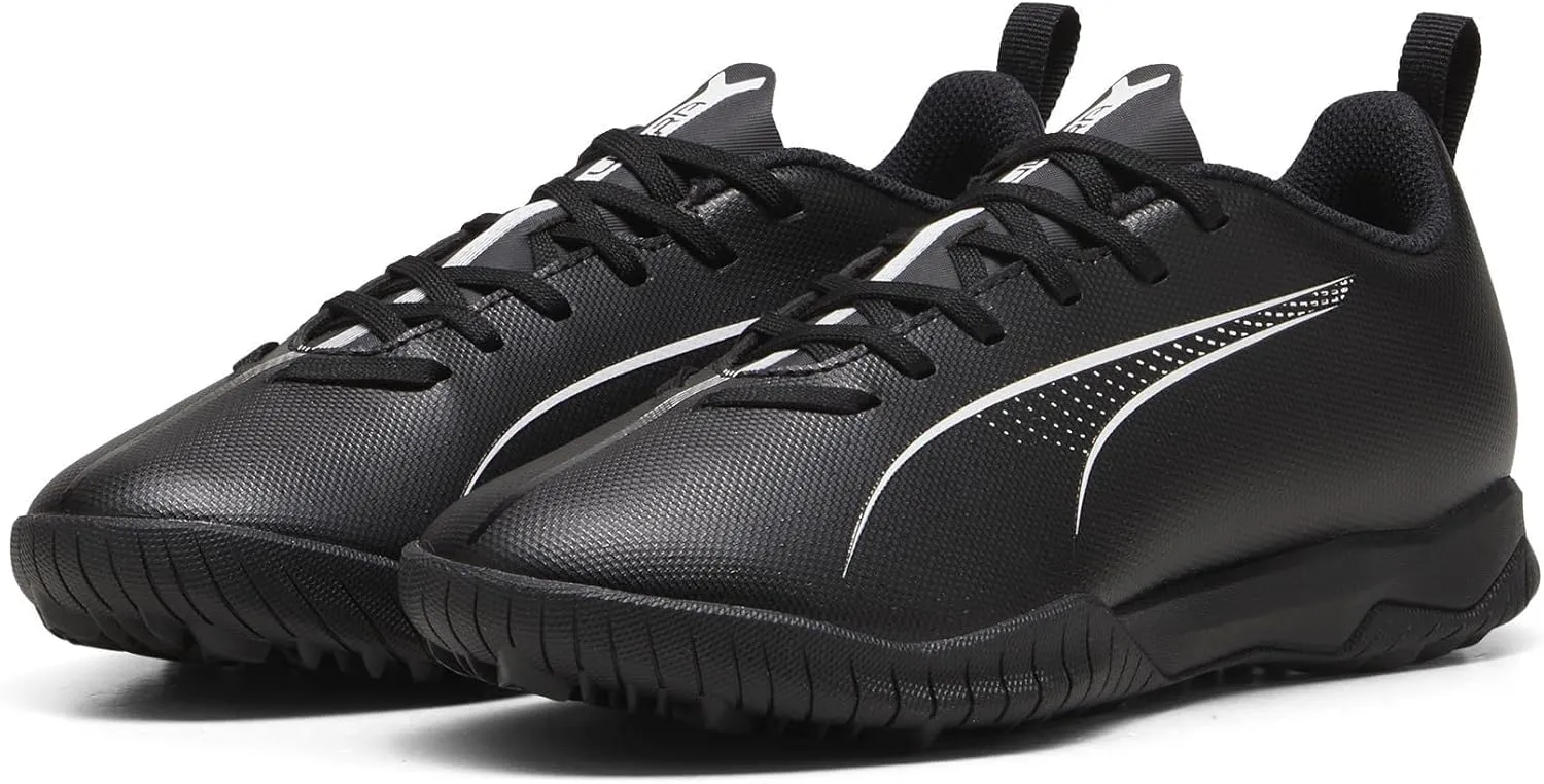 PUMA Ultra Play Turf Training Sneaker, Black White, 6 US Unisex Big Kid