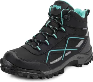 R CORD Womens Hiking Boots Waterproof Mid-Cut Hiking Boots Womens Non-Slip Hiking shoes Outdoor Trekking Camping Trail Outdoor