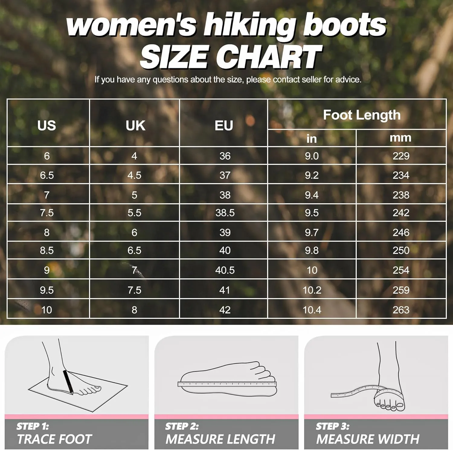R CORD Womens Hiking Boots Waterproof Mid-Cut Hiking Boots Womens Non-Slip Hiking shoes Outdoor Trekking Camping Trail Outdoor