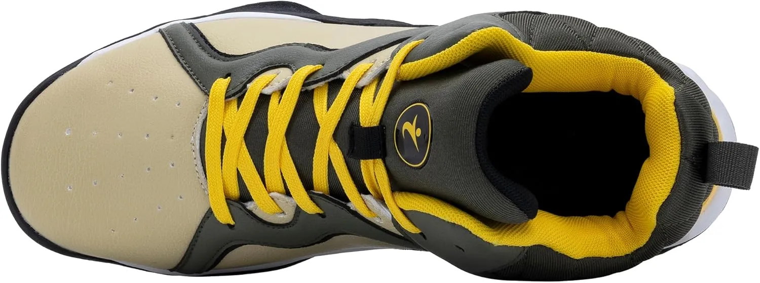 RomenSi Mens High Top Basketball Shoes Athletic Running Walking Anti Slip Sports Fashion Sneakers