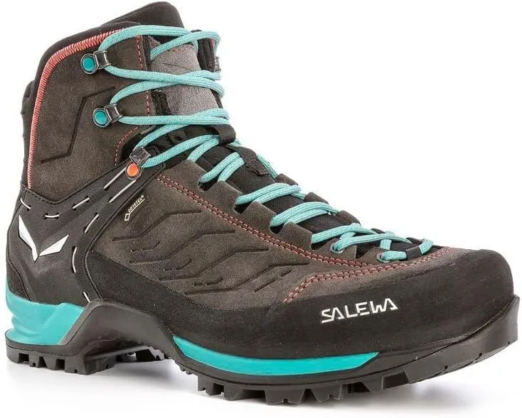 Salewa Women's Mountain Trainer Mid GTX Alpine Trekking Boot | Hiking, Alpine Climbing, Technical Approach | Gore-Tex Breathable Waterproof Protection, Vibram Sole, Durable Leather and Fabric Upper