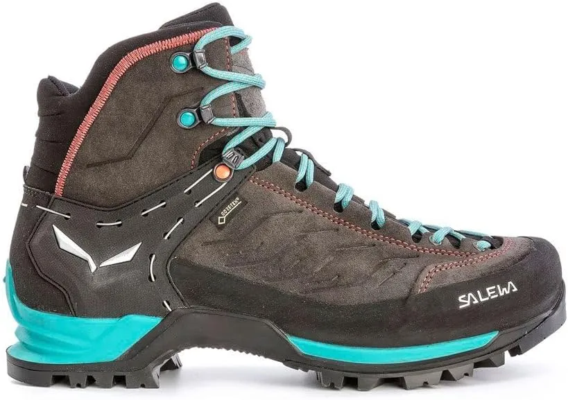 Salewa Women's Mountain Trainer Mid GTX Alpine Trekking Boot | Hiking, Alpine Climbing, Technical Approach | Gore-Tex Breathable Waterproof Protection, Vibram Sole, Durable Leather and Fabric Upper