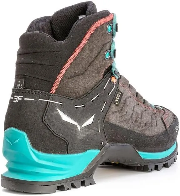 Salewa Women's Mountain Trainer Mid GTX Alpine Trekking Boot | Hiking, Alpine Climbing, Technical Approach | Gore-Tex Breathable Waterproof Protection, Vibram Sole, Durable Leather and Fabric Upper